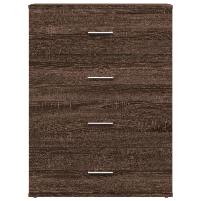 Credenza Rovere Marrone 60x39x80 cm in Legno Multistrato 840533