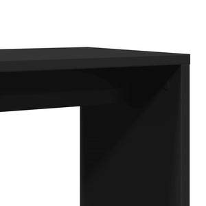 Tavolino Nero 50x30x50 cm in Legno Multistrato 840557