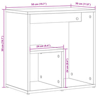 Tavolino Grigio Sonoma 50x30x50 cm Legno Multistrato 840565