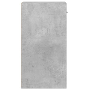 Comodino Grigio Cemento 35x34x65 cm in Legno Multistrato 840582