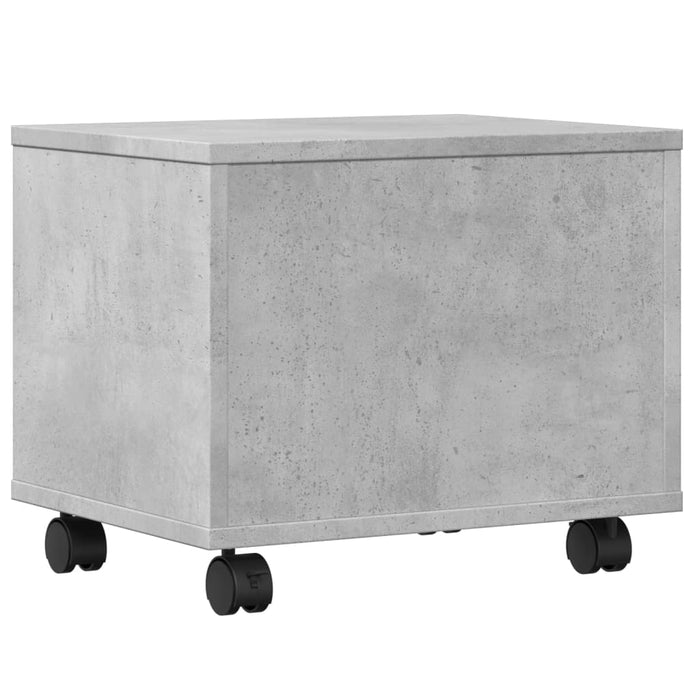 Supporto per Stampante con Ruote Grigio Cemento 41x32x34,5 cm 840614