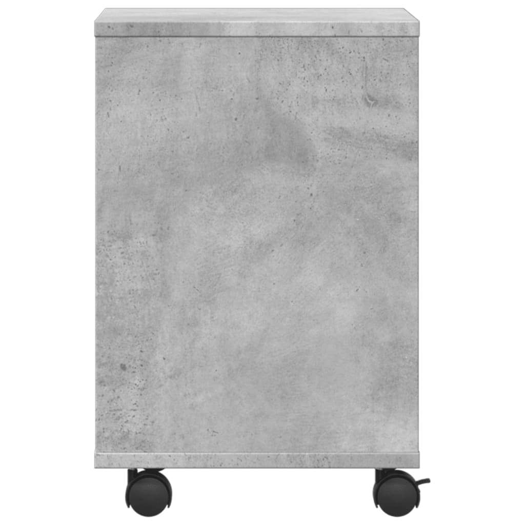 Supporto per Stampante con Ruote Grigio Cemento 41x32x48 cm 840621