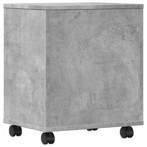 Supporto per Stampante con Ruote Grigio Cemento 41x32x48 cm 840621