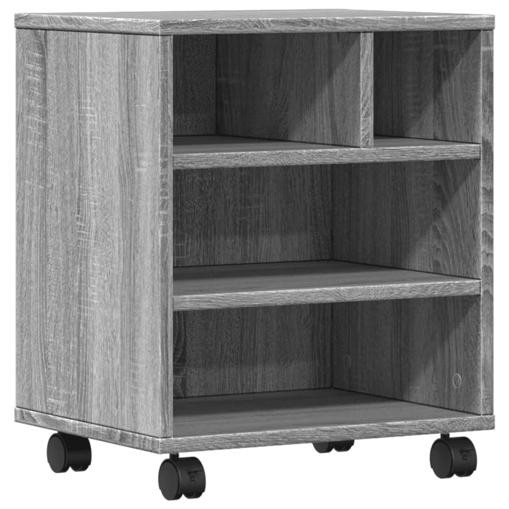 Supporto per Stampante con Ruote Grigio Sonoma 41x32x48 cm 840623