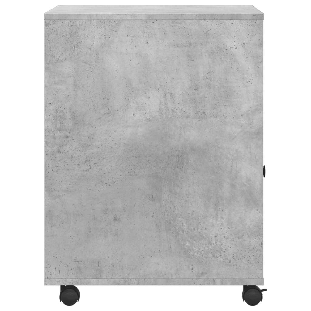 Supporto per Stampante con Ruote Grigio Cemento 60x50x67 cm 840628