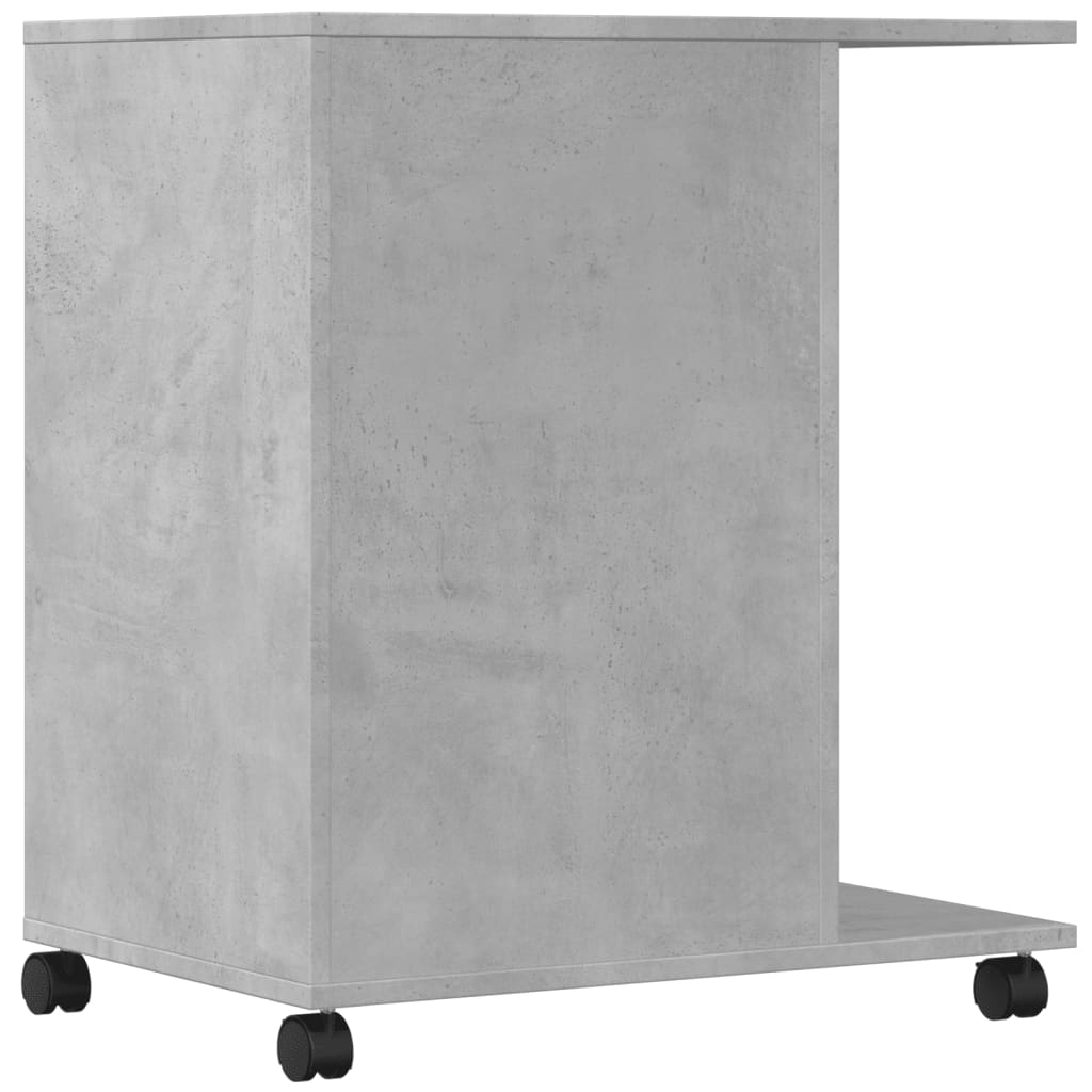 Supporto per Stampante con Ruote Grigio Cemento 60x40x68,5 cm 840642