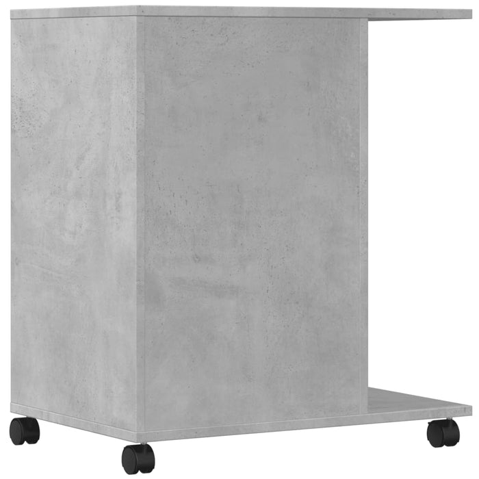 Supporto per Stampante con Ruote Grigio Cemento 60x40x68,5 cm 840642