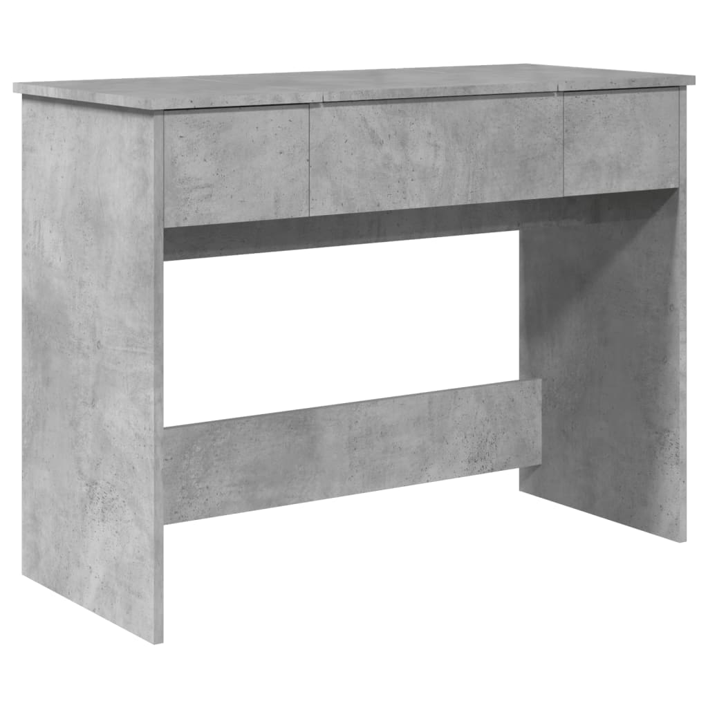 Toeletta con Specchio Grigio Cemento 100x45x76 cm 840698