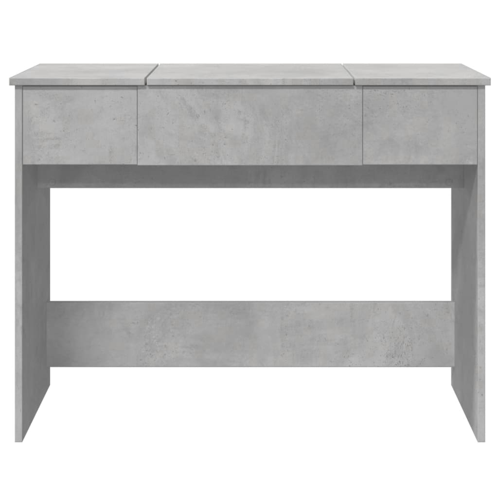 Toeletta con Specchio Grigio Cemento 100x45x76 cm 840698