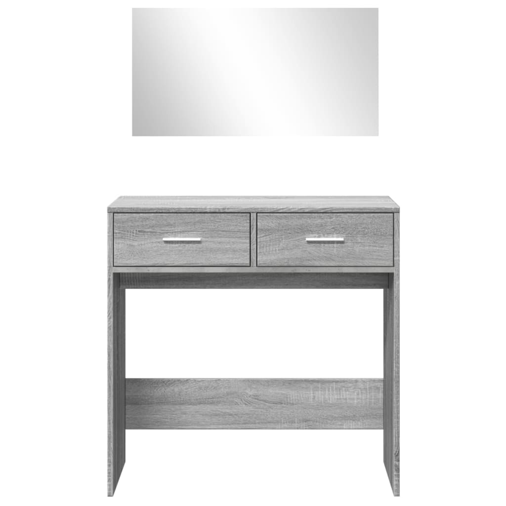 Toeletta con Specchio Grigio Sonoma 80x39x80 cm 840707