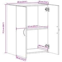 Schedario Rovere Sonoma 60x32x77,5 cm in Legno Multistrato 840767