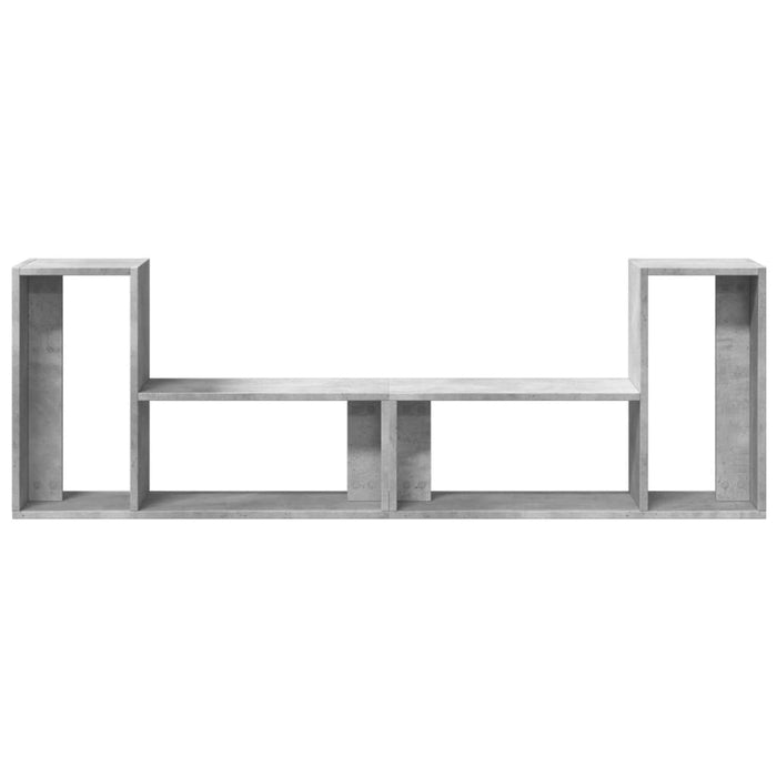 Mobili TV Muro 2pz Grigio Cemento 75x30x50 cm Legno Multistrato 840789