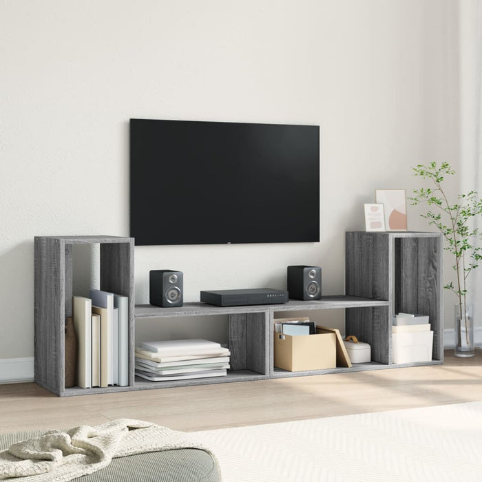 Mobili TV 2 pz Grigio Sonoma 75x30x50 cm in Legno Multistrato 840791