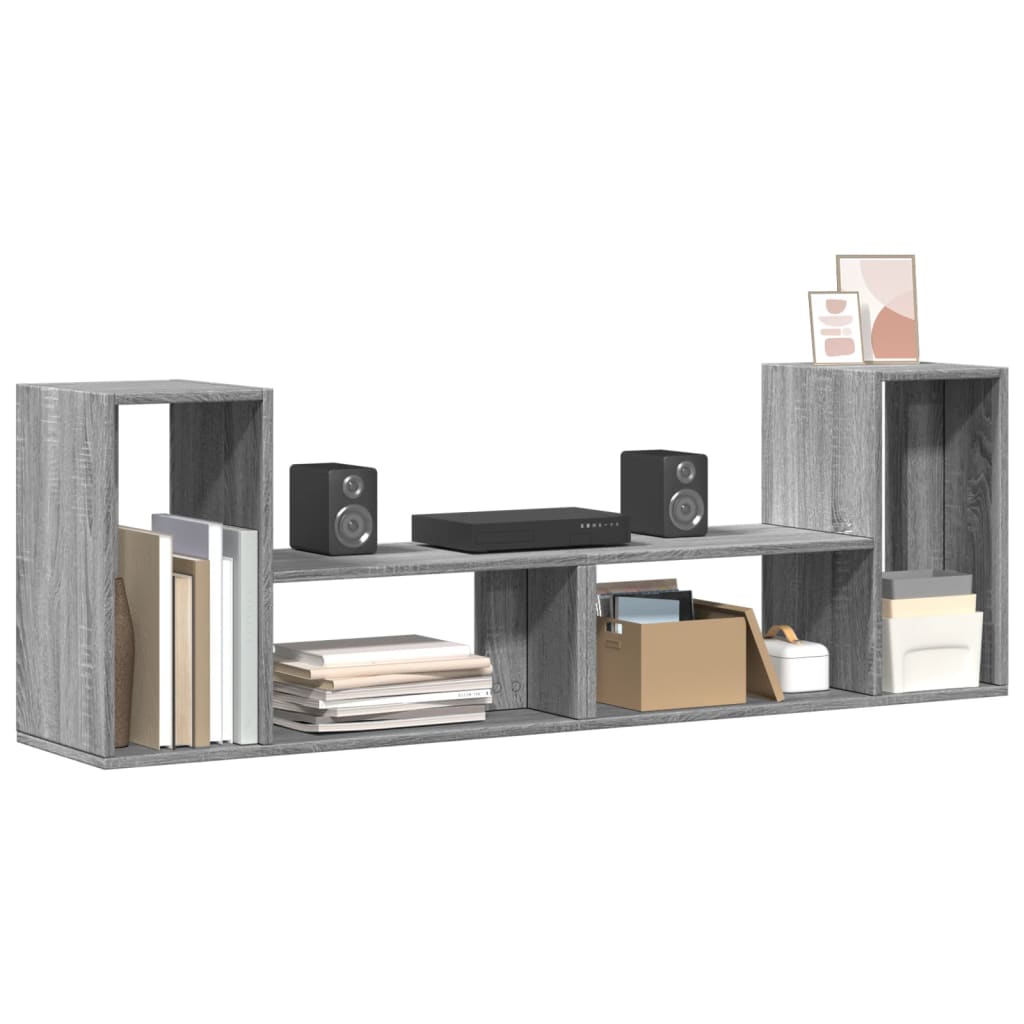 Mobili TV 2 pz Grigio Sonoma 75x30x50 cm in Legno Multistrato 840791