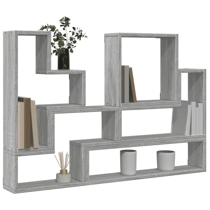 Mensola a Muro Grigio Sonoma 96x12x64 cm in Legno Multistrato 840805