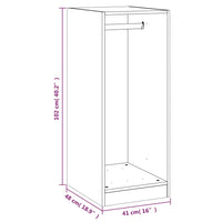 Armadio Grigio Sonoma 48x41x102 cm in Legno Multistrato 840819