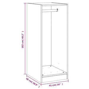 Armadio Grigio Sonoma 48x41x102 cm in Legno Multistrato 840819