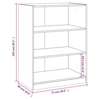 Armadio Grigio Sonoma 77x48x102 cm in Legno Multistrato 840826