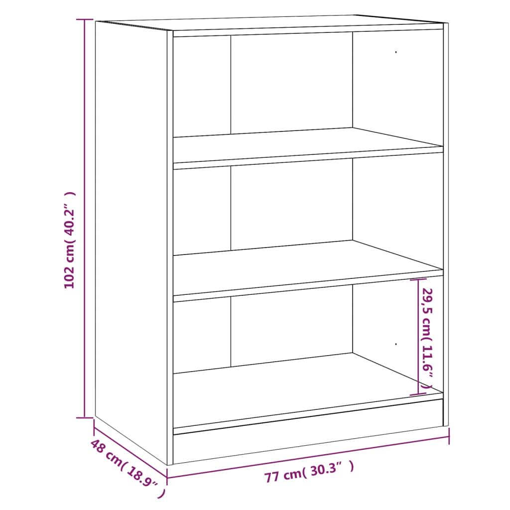 Armadio Marrone Sonoma 77x48x102 cm in Legno Multistrato 840827