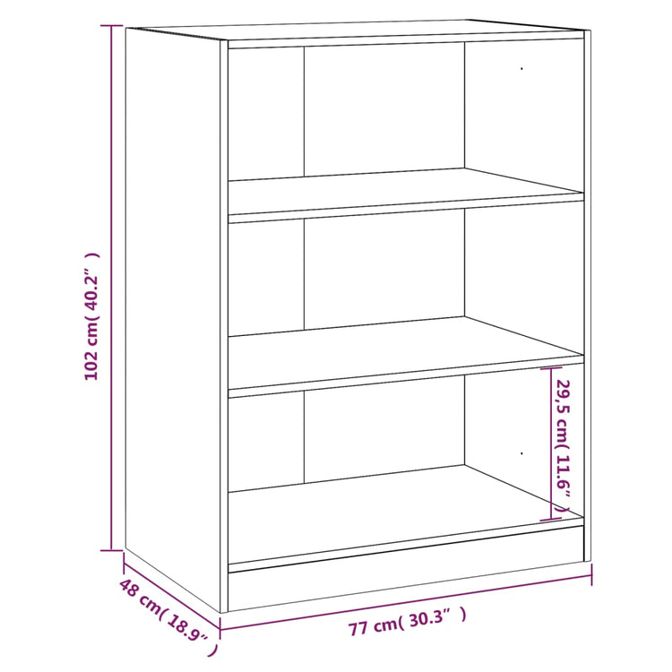 Armadio Marrone Sonoma 77x48x102 cm in Legno Multistrato 840827