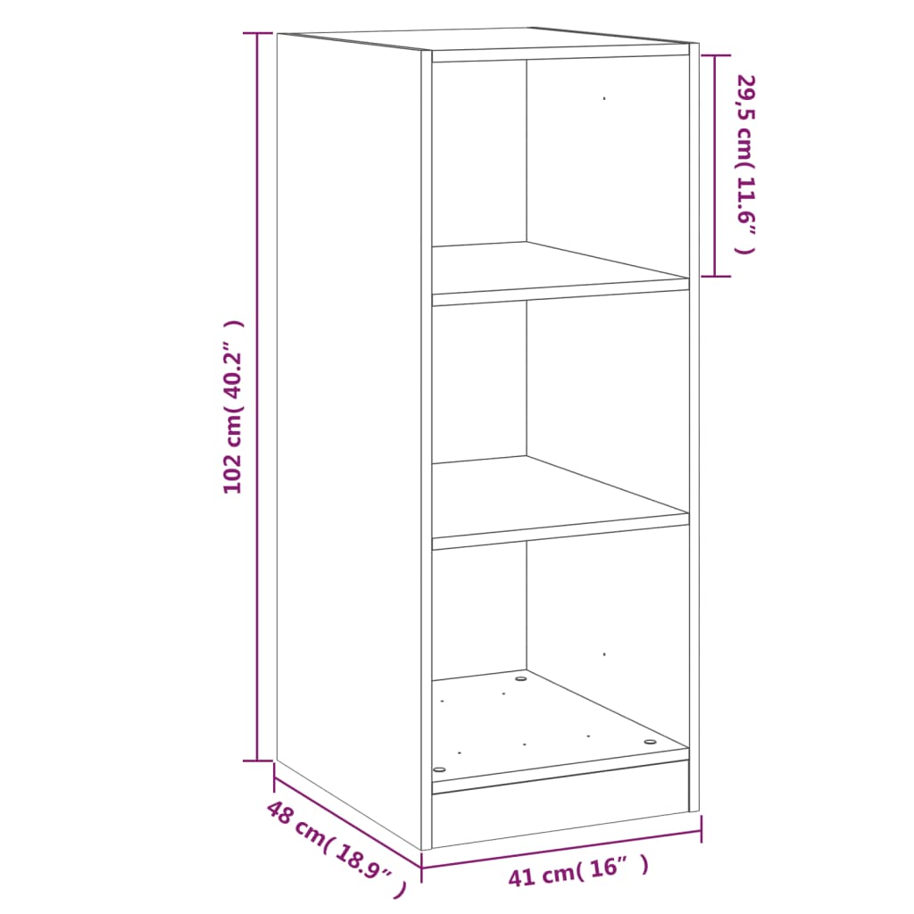 Armadio Bianco 48x41x102 cm in Legno Multistrato 840828