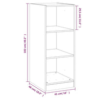 Armadio Grigio Cemento 48x41x102 cm in Legno Multistrato 840831