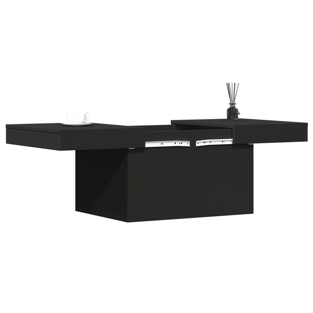 Tavolino da Salotto Nero 100x55x40 cm in Legno Multistrato 840871