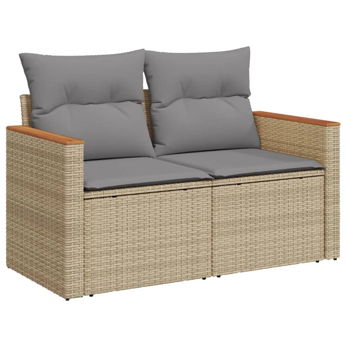 Set Divano da Giardino 8 pz con Cuscini Beige Misto Polyrattan 3226045