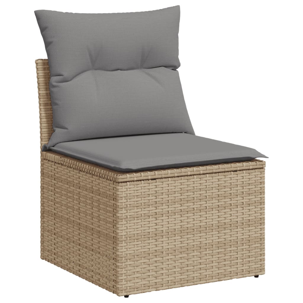 Set Divano da Giardino 8 pz con Cuscini Beige Misto Polyrattan 3226045