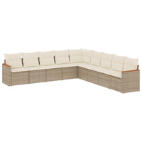 Set Divano da Giardino 9 pz con Cuscini Beige in Polyrattancod mxl 92735