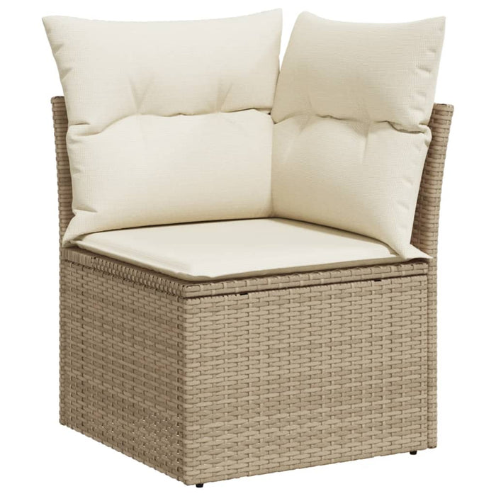 Set Divani da Giardino 12 pz con Cuscini Beige in Polyrattan 3226093