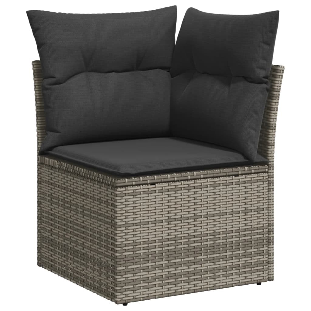 Set Divani da Giardino 11 pz con Cuscini in Polyrattan Grigiocod mxl 90457