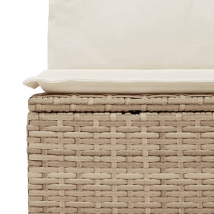 Set Divano da Giardino 9 pz con Cuscini Beige in Polyrattan 3226156