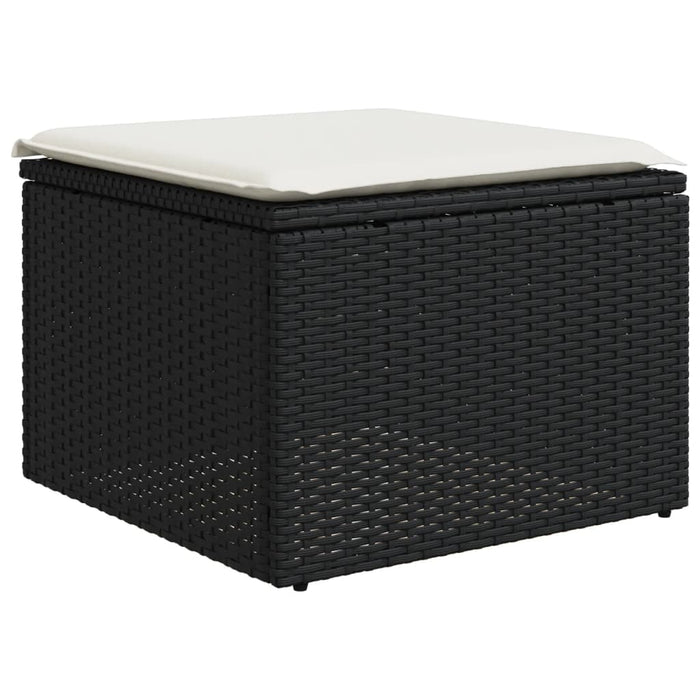 Set Divani da Giardino con Cuscini 7pz Nero Polyrattan 3226182