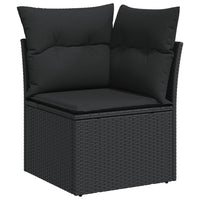 Set Divani da Giardino con Cuscini 7pz Nero Polyrattan 3226188