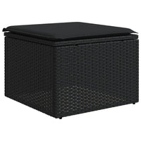 Set Divani da Giardino con Cuscini 7pz Nero Polyrattan 3226188