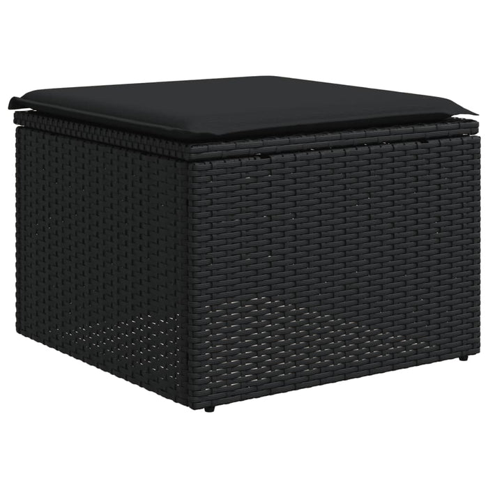 Set Divani da Giardino con Cuscini 7pz Nero Polyrattan 3226230