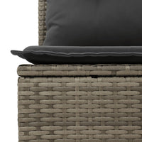 Set Divano da Giardino 6 pz con Cuscini Grigio in Polyrattan 3226263