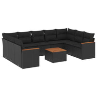 Set Divani da Giardino 10pz con Cuscini in Polyrattan Nerocod mxl 113083