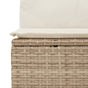 Set Divano da Giardino 9 pz con Cuscini Beige in Polyrattan 3226303