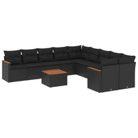 Set Divani da Giardino 11 pz con Cuscini in Polyrattan Nerocod mxl 114833