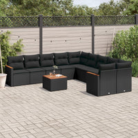 Set Divani da Giardino 11 pz con Cuscini in Polyrattan Nerocod mxl 114833