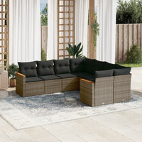 Set Divano da Giardino 8 pz con Cuscini Grigio in Polyrattancod mxl 113112