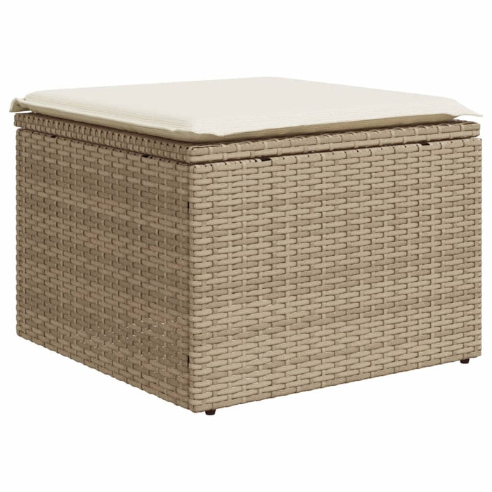 Set Divani da Giardino 12 pz con Cuscini Beige in Polyrattan 3226583