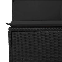 Set Divani da Giardino con Cuscini 7pz Nero Polyrattan 3226636