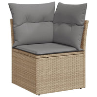 Set Divano da Giardino 9 pz con Cuscini Beige in Polyrattan 3226668