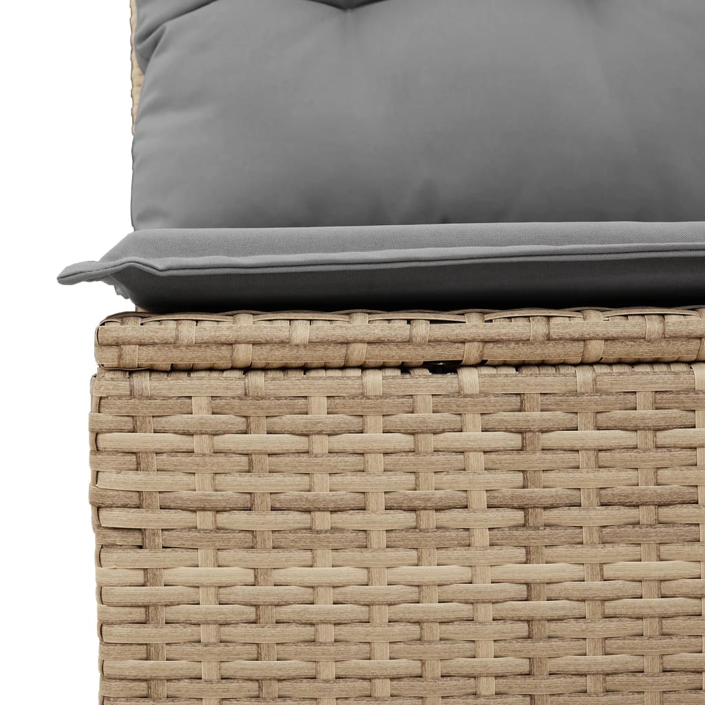 Set Divano da Giardino 9 pz con Cuscini Beige in Polyrattan 3226668