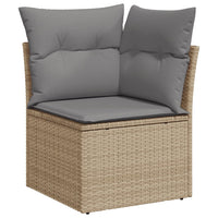 Set Divano da Giardino 5 pz con Cuscini Beige in Polyrattan 3226801