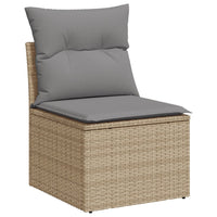 Set Divano da Giardino 9 pz con Cuscini Grigio in Polyrattan 3226998