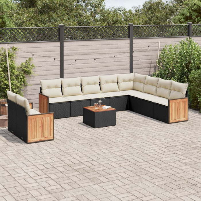 Set Divani da Giardino 11 pz con Cuscini in Polyrattan Nerocod mxl 113850